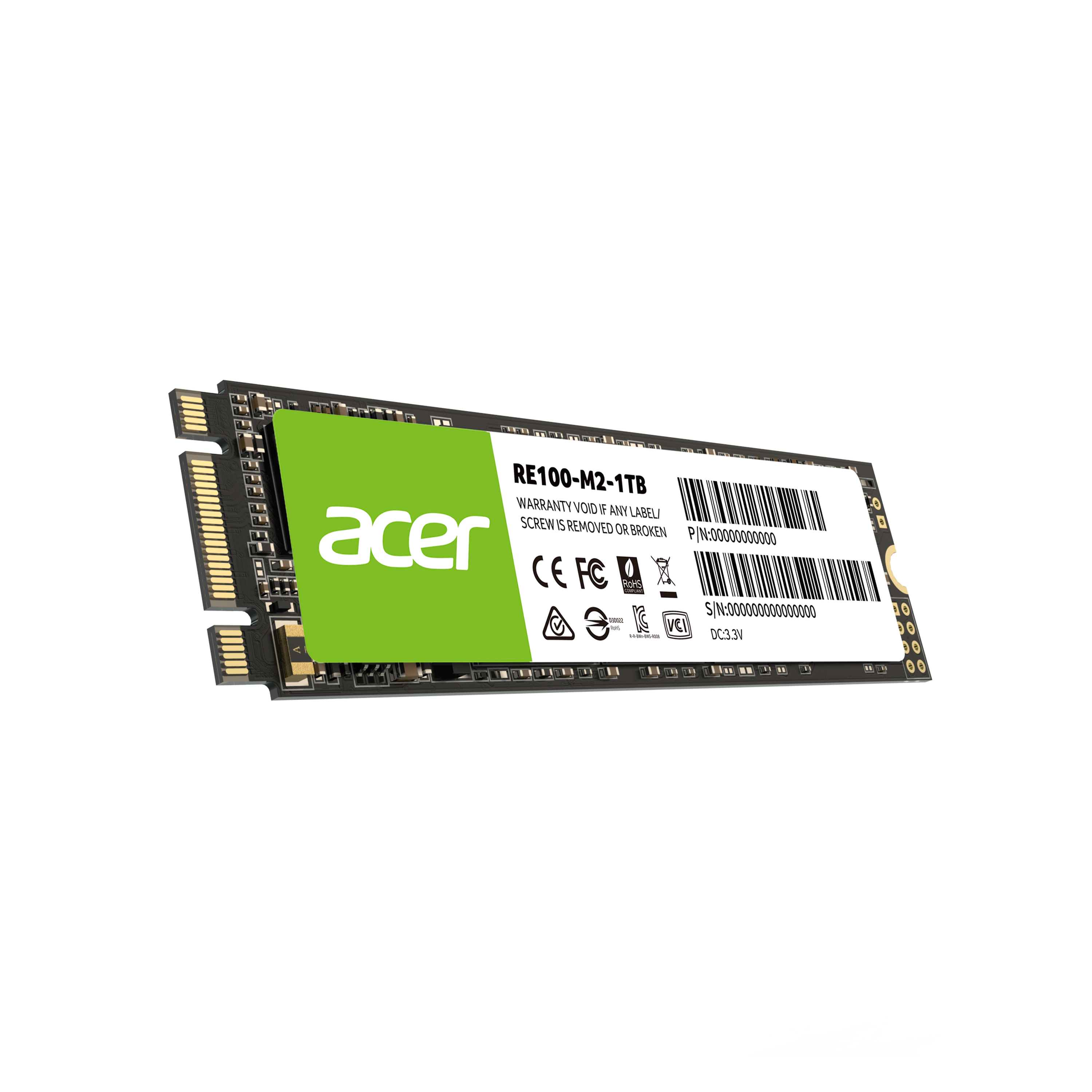 Acer RE100 M.2 SSD max. sequential read speed of up to 560 MB/s