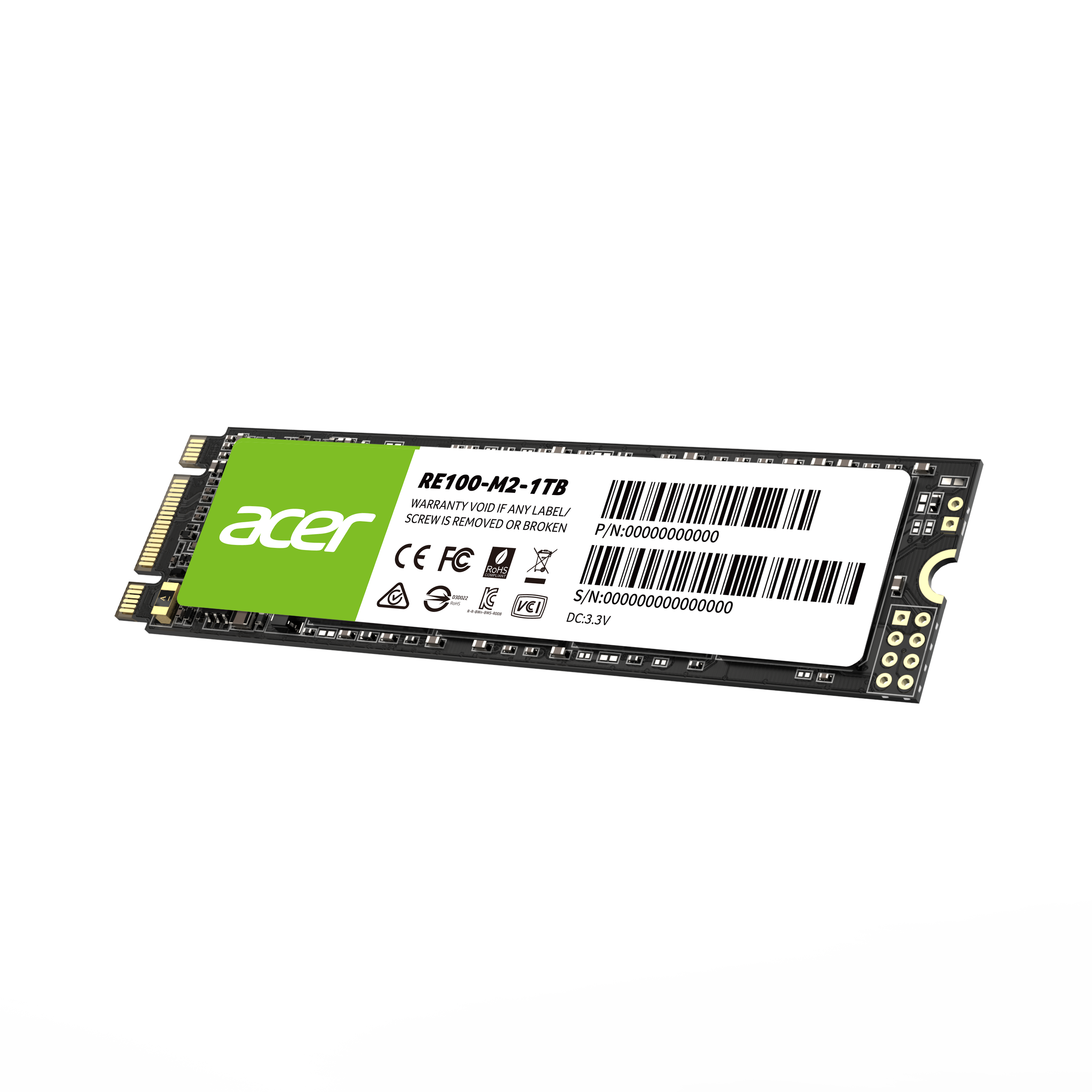 Acer RE100 M.2 SSD provides high speed and saves energy to protect environment