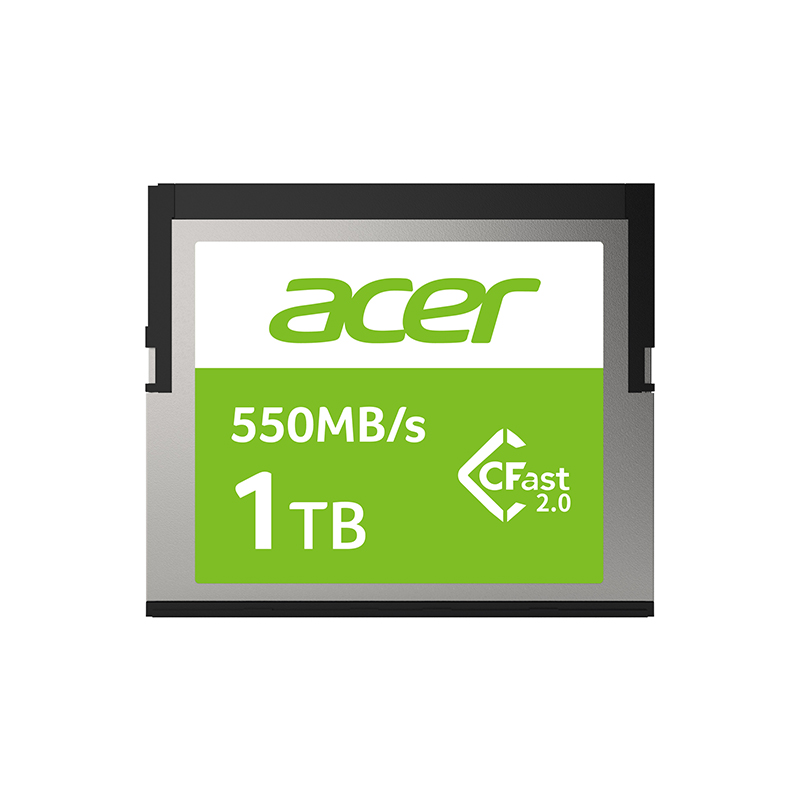Acer CF100 high-end memory card, easily captures 4k content