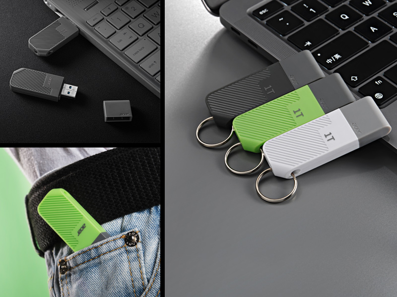 USB Acer UP300 32GB, 64GB, 128GB, 256GB, 512GB, 1TB Green Plastic 