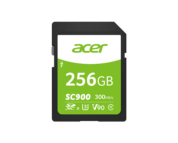 Acer SC900 memory card achieves V90 video speed rating