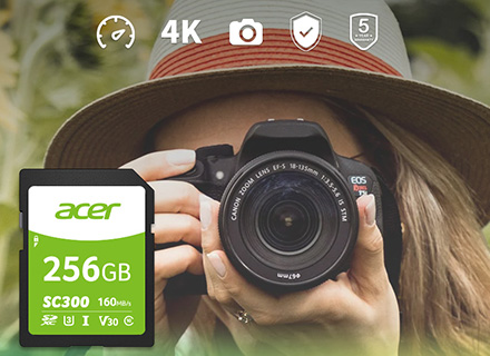 Acer SC300 SD Card Captures 4K UHD Videos