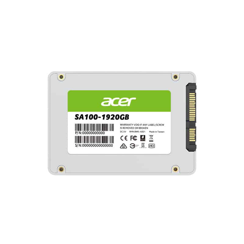 Acer SA100 SATA lll SSD, up to 1.92 TB, 3D NAND flash memory IC